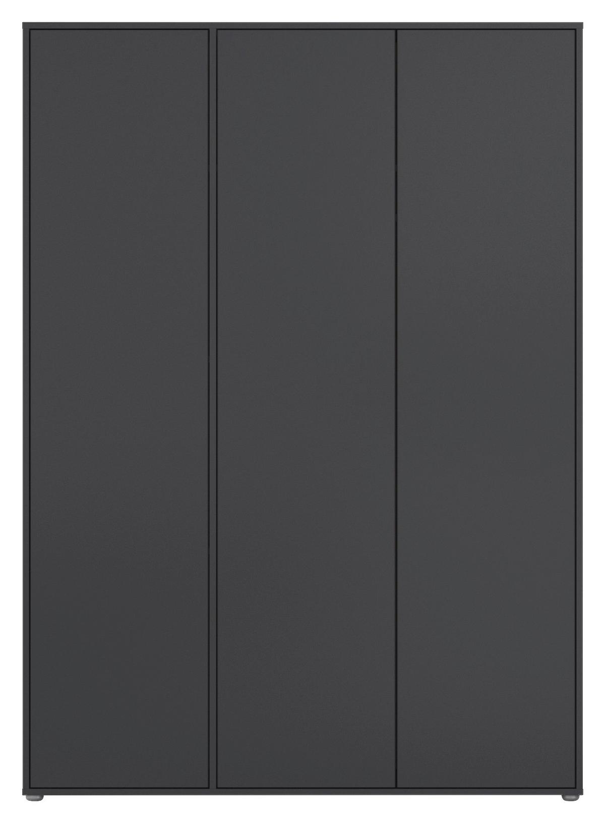 Drehtürenschrank Nabila Grau B: 140 cm - Grau, MODERN, Holzwerkstoff (140/194/53cm) - Rauch Möbel