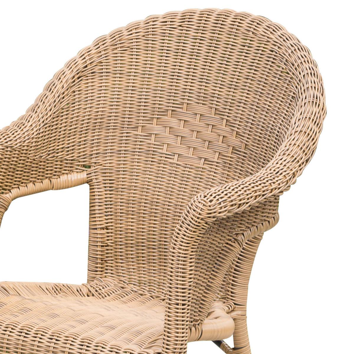 Gartenmöbel Set 3-Tlg. Ravenna Metall/Kunststoffgeflecht - Graphitfarben/Naturfarben, ROMANTIK / LANDHAUS, Kunststoff/Metall - Gardenson