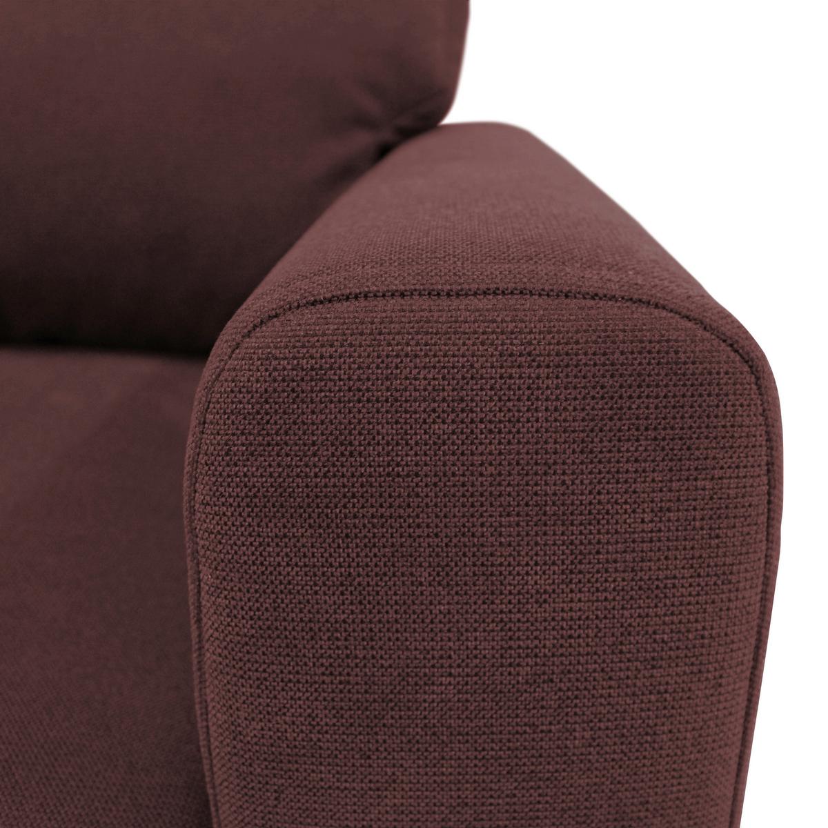 Ecksofa Prince Rot S: 163x240 cm - Rot/Schwarz, Design, Textil (163/240cm) - MID.YOU