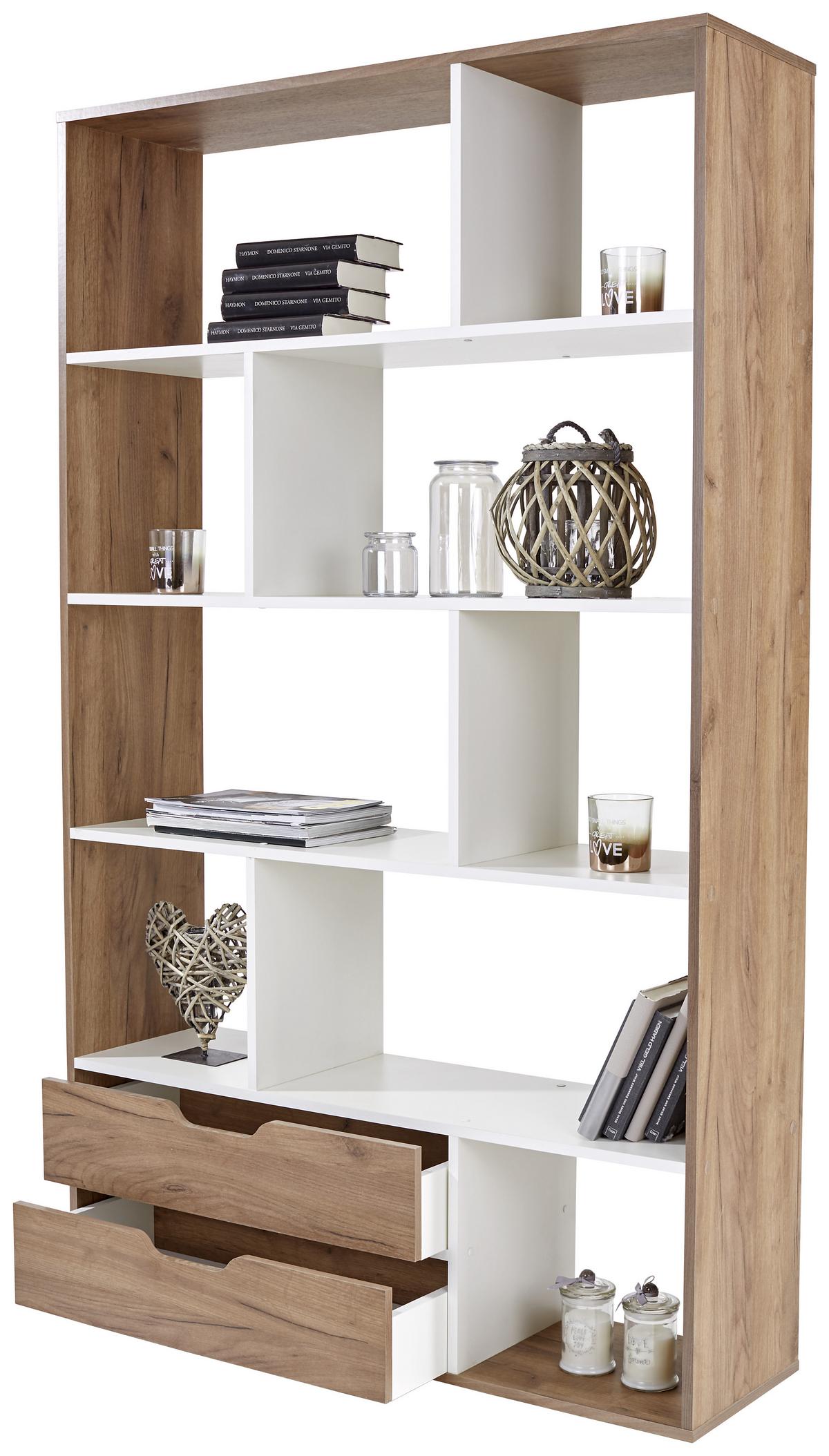 DĚLICÍ STĚNA ROBERTO - tmavě hnědá/barvy dubu, Moderní, kompozitní dřevo (110/185/32cm)