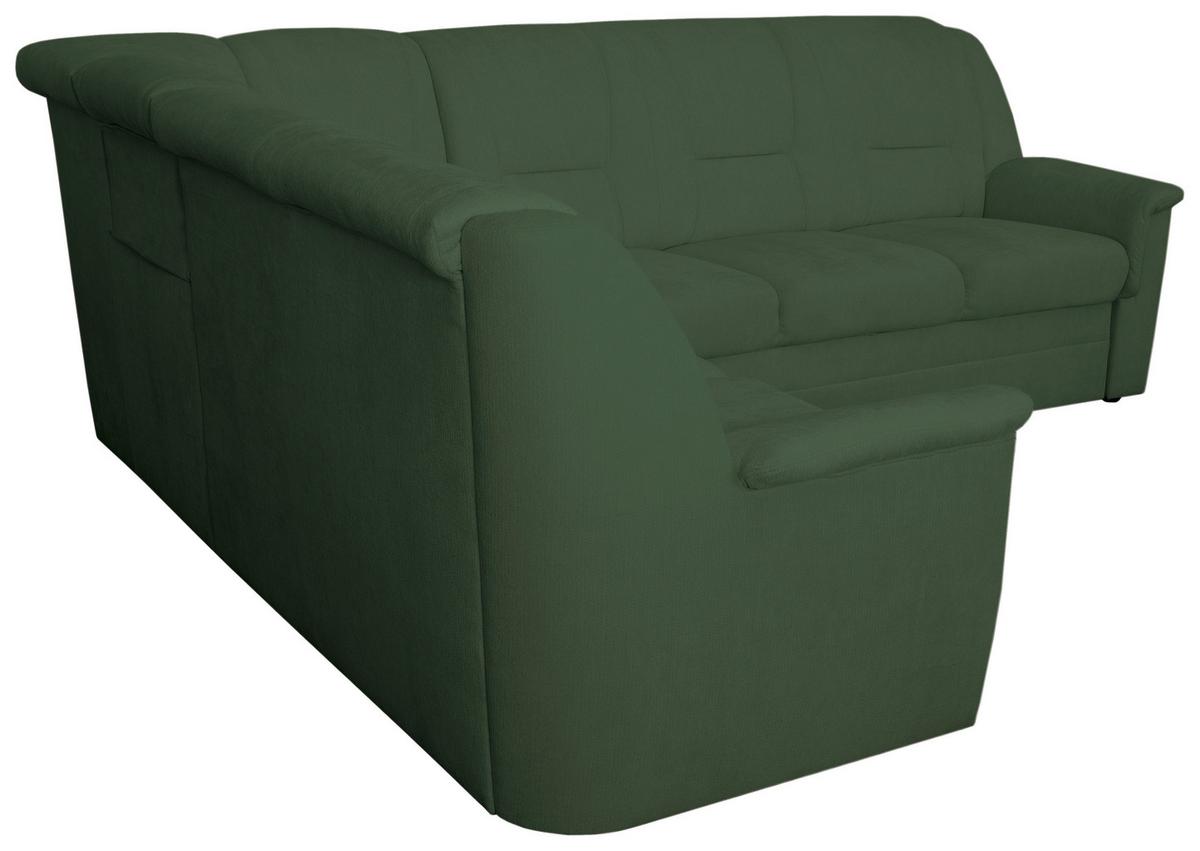 ECKSCHLAFSOFA Rafael, Dunkelgrün 279x224cm - Dunkelgrün/Beige, Trend, Textil (279/224cm)