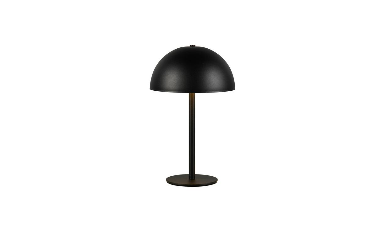 Akku-Tischleuchte Munoz Schwarz D: 13 cm - Schwarz, Trend, Metall (13/21cm)
