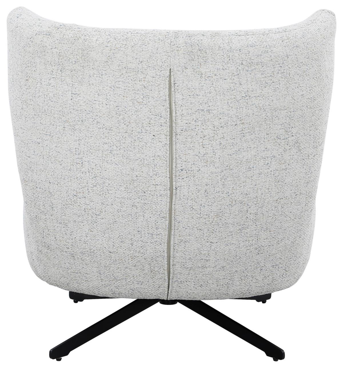 Otočné křeslo BRIONI, černo-bílá, max. do 140 kg - bílá/černá, Moderní, kov/textil (75/82/79cm) - Mömax