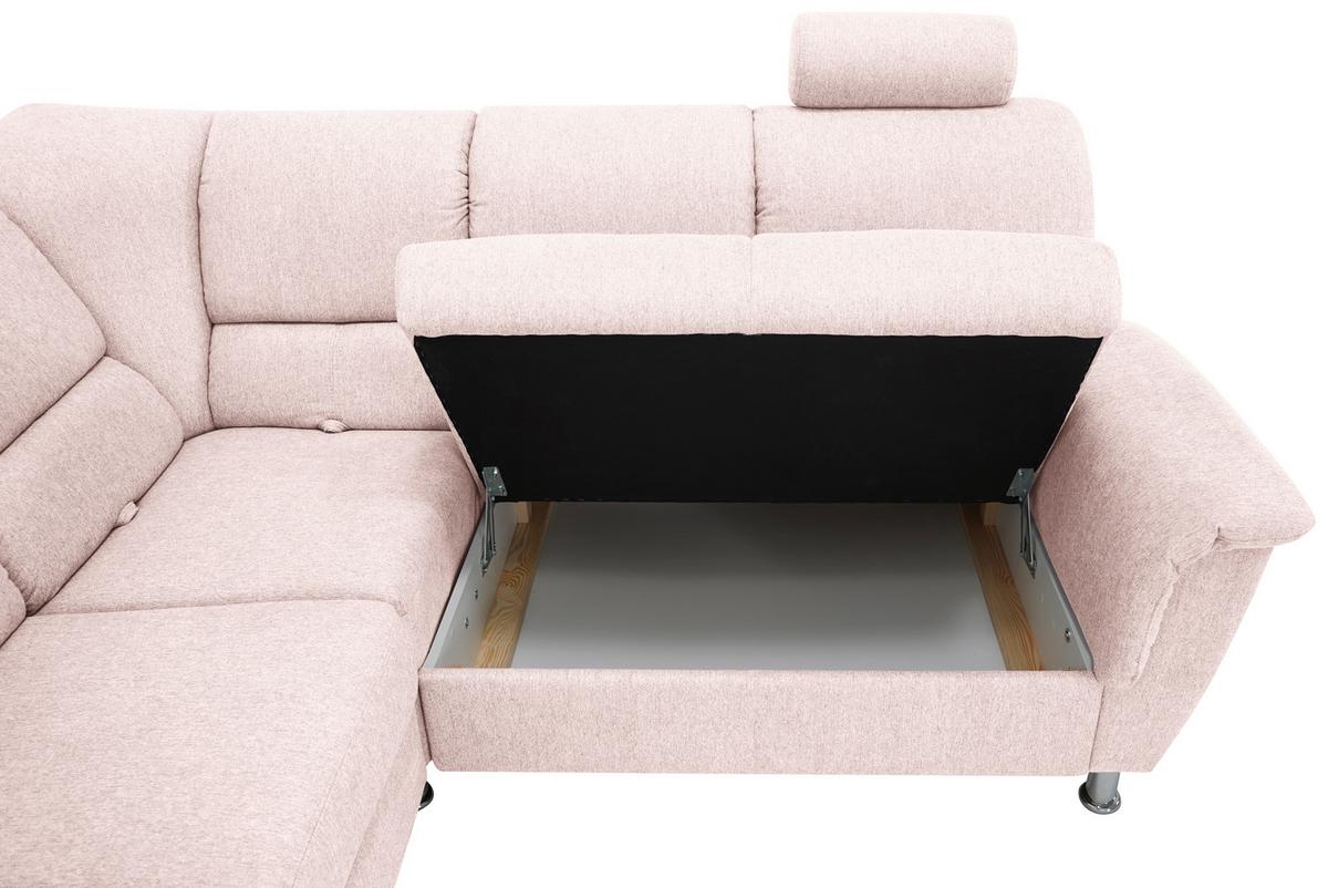 Sedačka MARSYLIA, pravá, růžová - růžová, Design (270/219cm) - MID.YOU