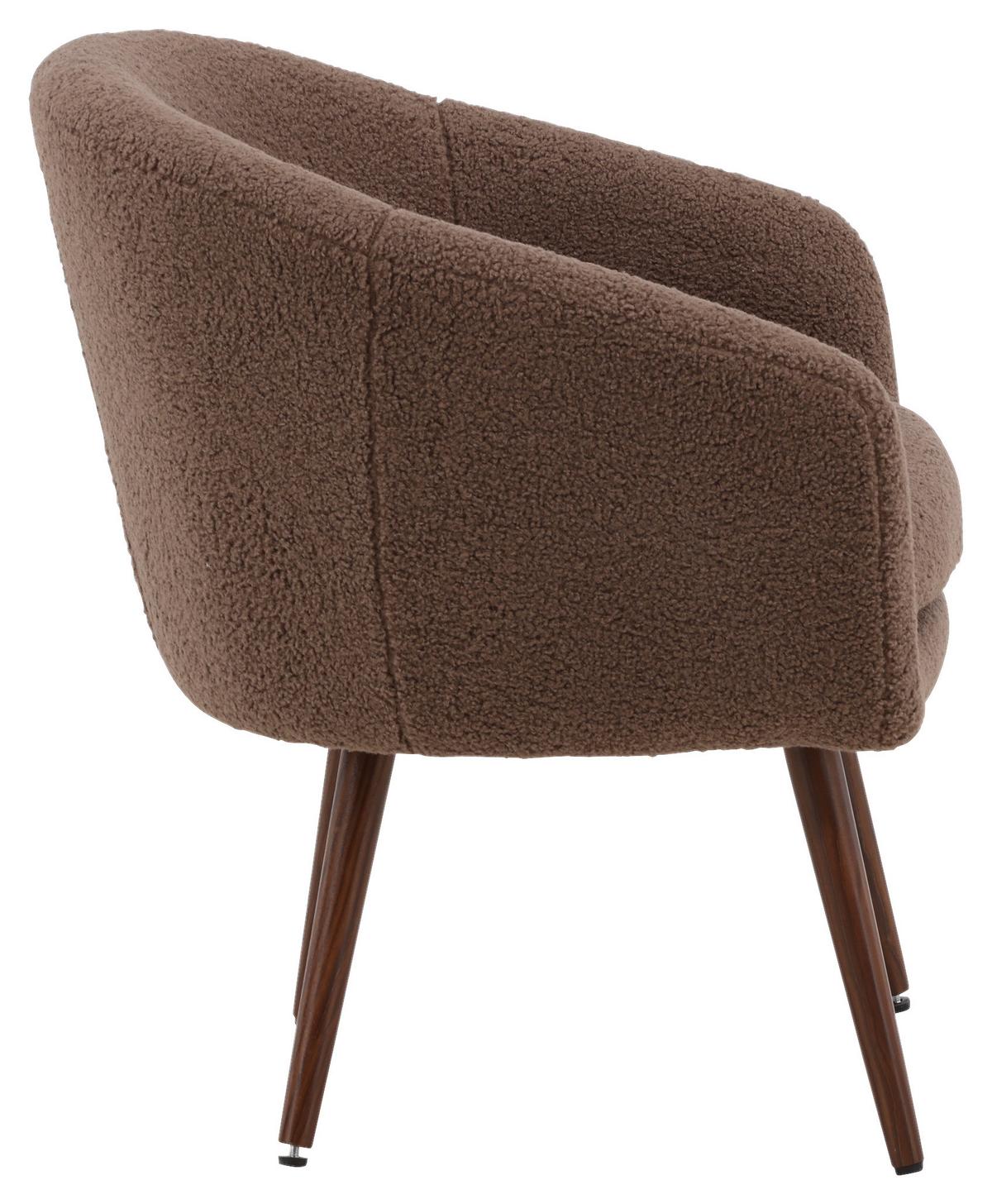 Sessel Wanda, Braun B: 68 cm - Braun, Design, Textil/Metall (68/75/63cm) - Livetastic
