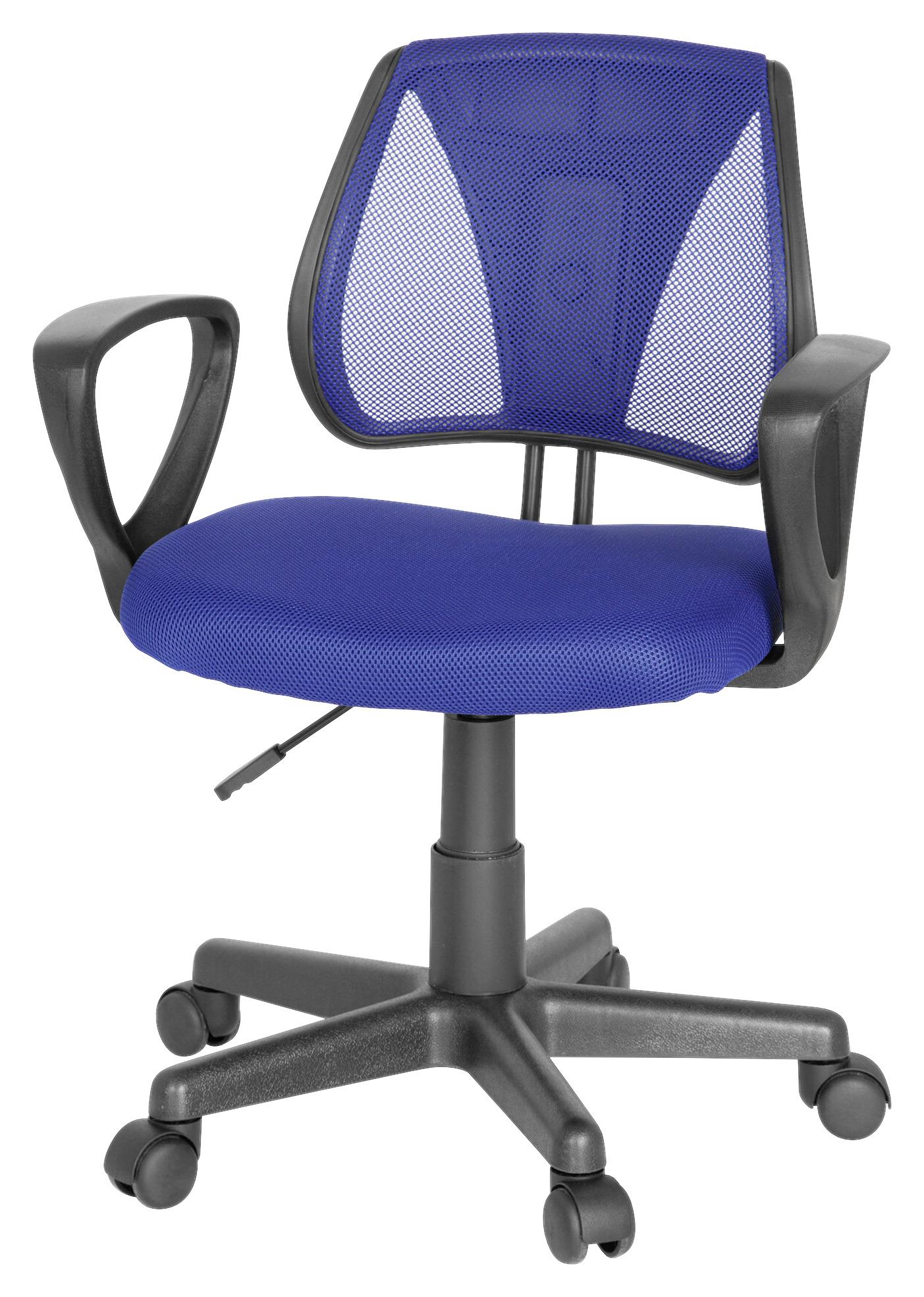 Jugenddrehstuhl Kiddy CD Dunkelblau - Schwarz/Dunkelblau, Basics, Kunststoff (58/75-92/45cm) - MID.YOU