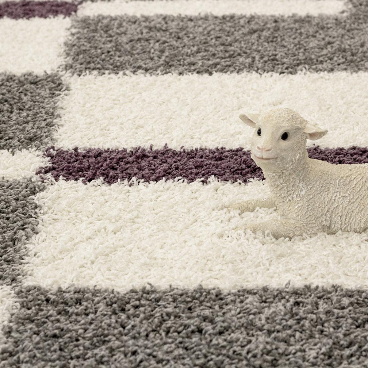 Hochflor Teppich Lila Gala 240x340 Cm - Lila, Design, Textil (240/340cm)