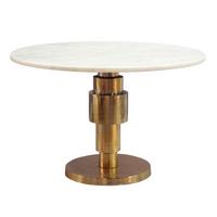 Konferenčný stolík mramor - zlatá/biela, Design, kov/kameň (60/60/39cm) - MID.YOU