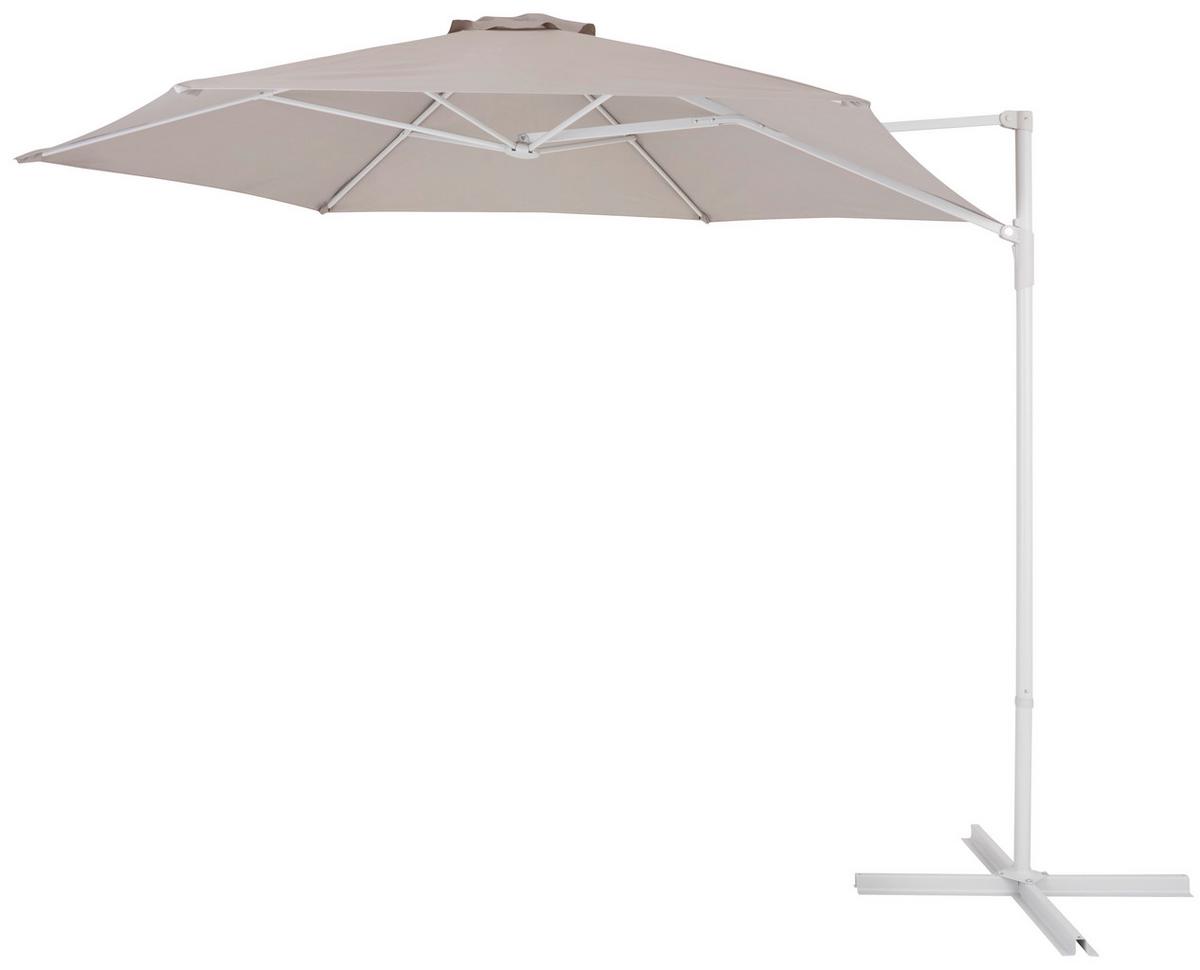 BOČNÍ SLUNEČNÍK AGOSTINO - šedá, Moderní, kov/textil (300/250/300cm) - Mömax