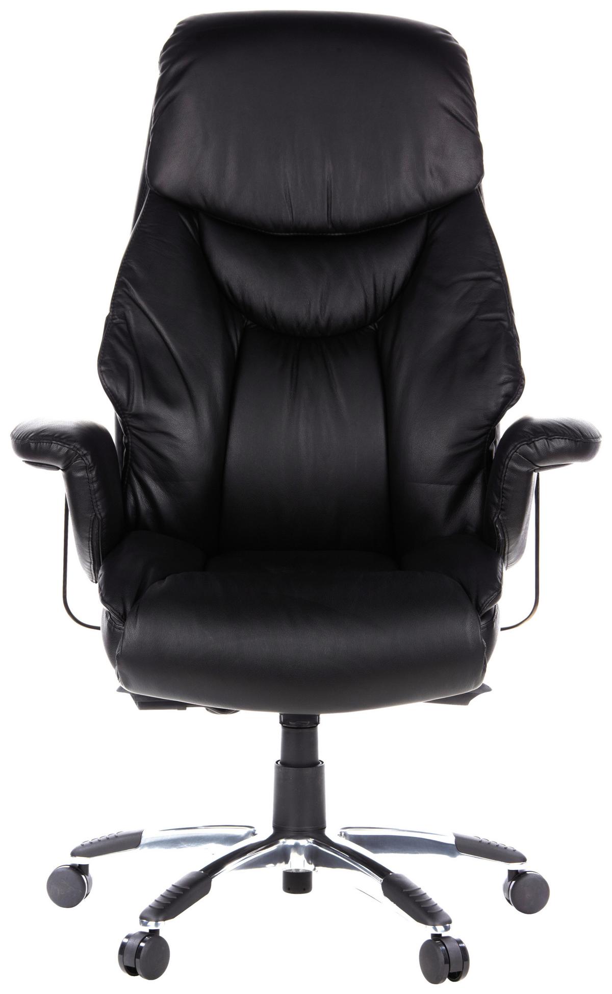 Chefsessel Prado Schwarz - Schwarz, MODERN, Kunststoff/Textil (63/140/52cm) - MID.YOU