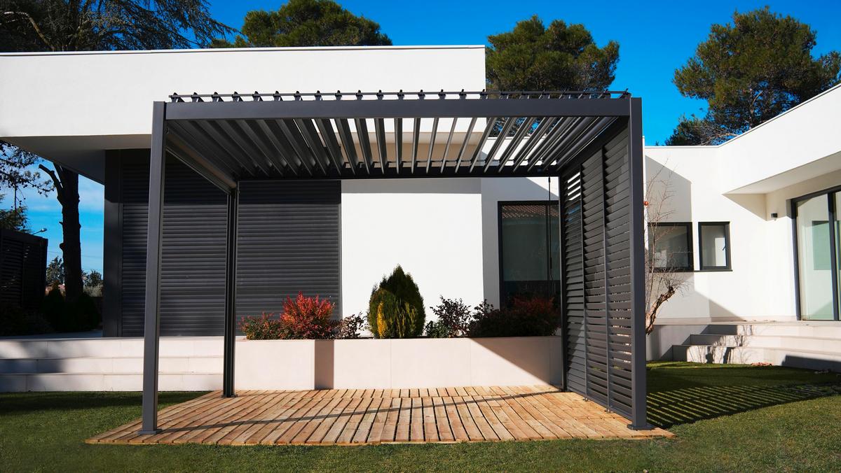 Pergola Element Anthrazit 3x4 - Anthrazit, LIFESTYLE, Metall (300/240/400cm) - Gardenson