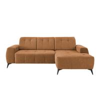 Ecksofa Mit Usb Anschluss Sano, Currygelb, S: 258x180 Cm - Currygelb/Schwarz, MODERN, Textil (258/180cm) - Livetastic