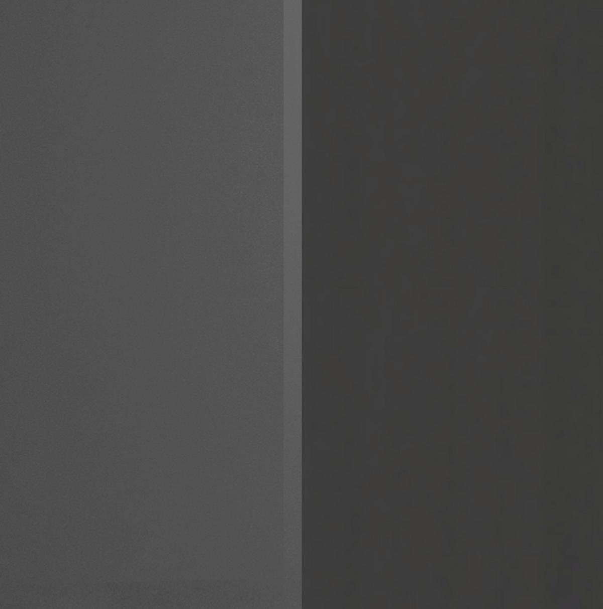 Küchenleerblock Mailand Graphitfarben B: 220cm - Graphitfarben/Sonoma Eiche, MODERN, Glas/Holzwerkstoff (220cm) - Held