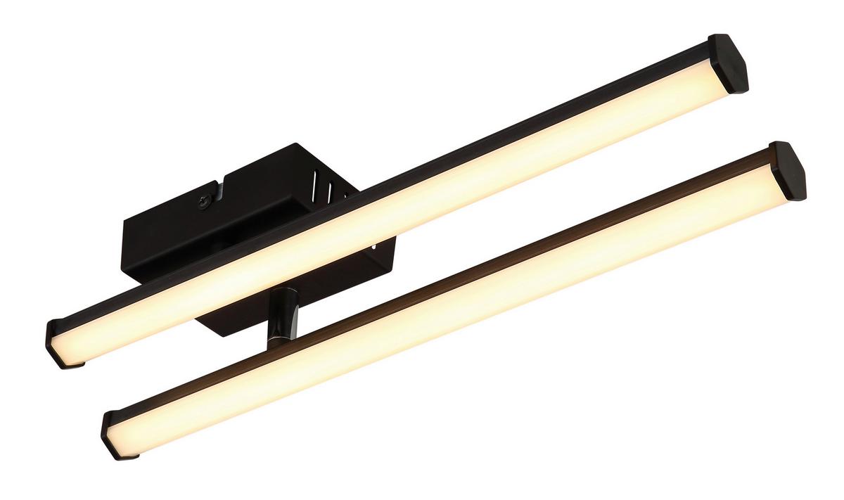 LED-Deckenleuchte 67342-12 Kirina - Schwarz/Weiß, Design, Kunststoff (50/7/8,4cm) - Globo