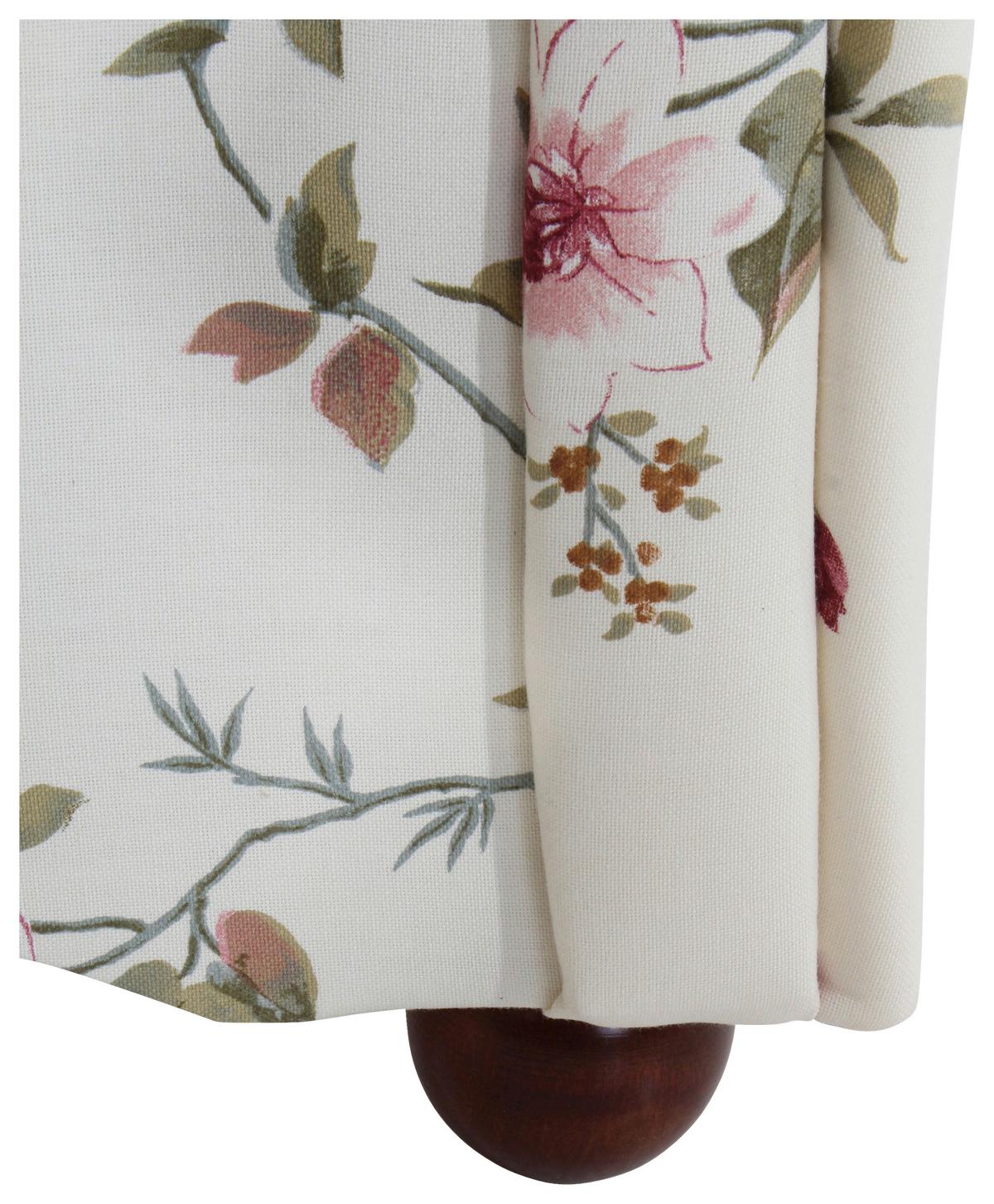2-Sitzer-Sofa Corona Rot/Weiß, Blumen Design - Rot/Nussbaumfarben, Design, Textil (151/85/81cm) - Max Winzer