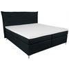 Boxspringbett mit Topper 180x200 Fabio Schwarz - Schwarz, MODERN, Textil (180/200cm)