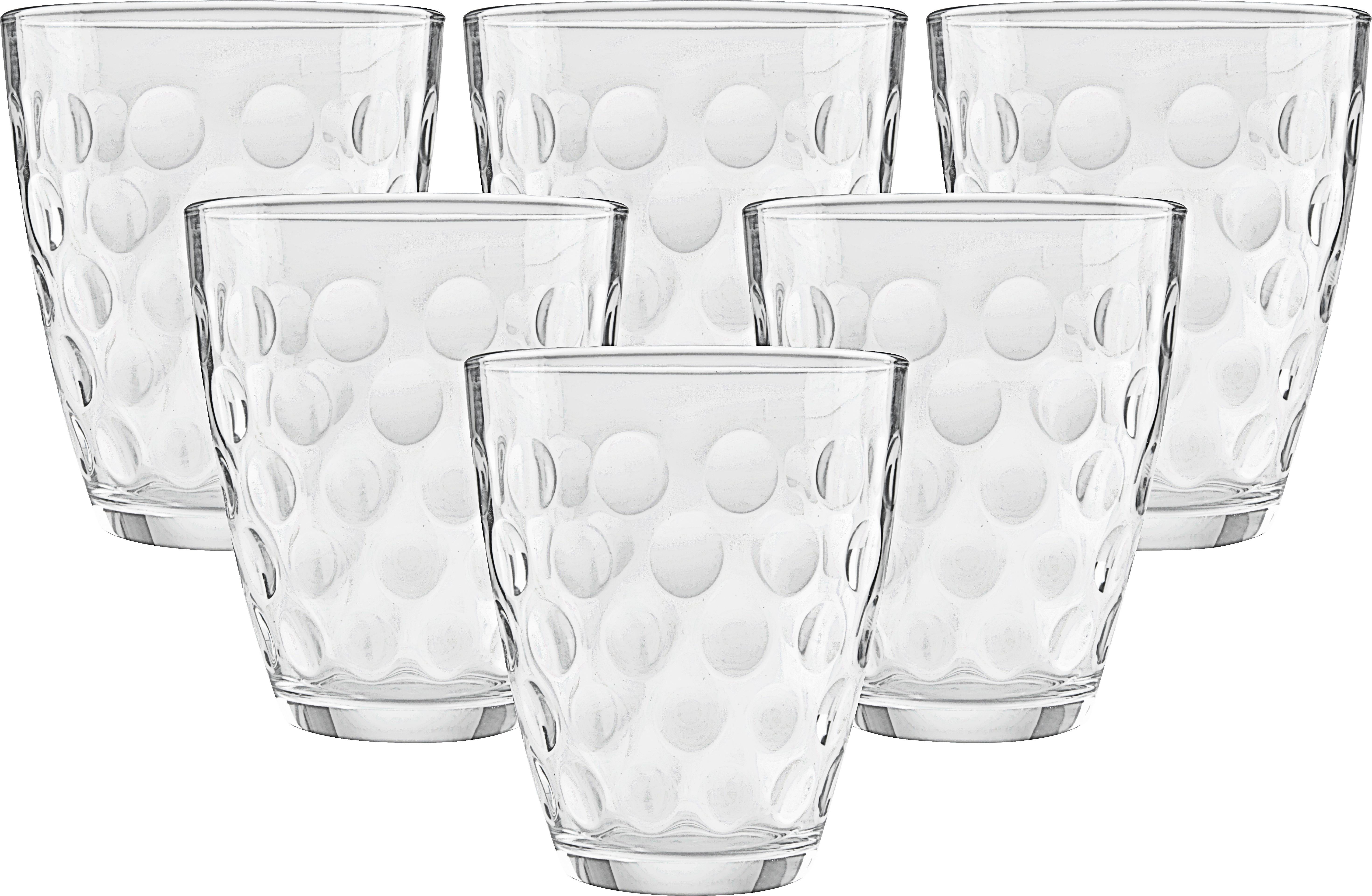 SADA SKLENIC Dots - čiré, sklo (17,0/25,7/10,90cm) - Modern Living