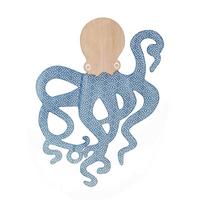 Wanddeko Octopus Blau B: 57 Cm - Blau, Basics, Holzwerkstoff/Metall (57/41/1.5cm)