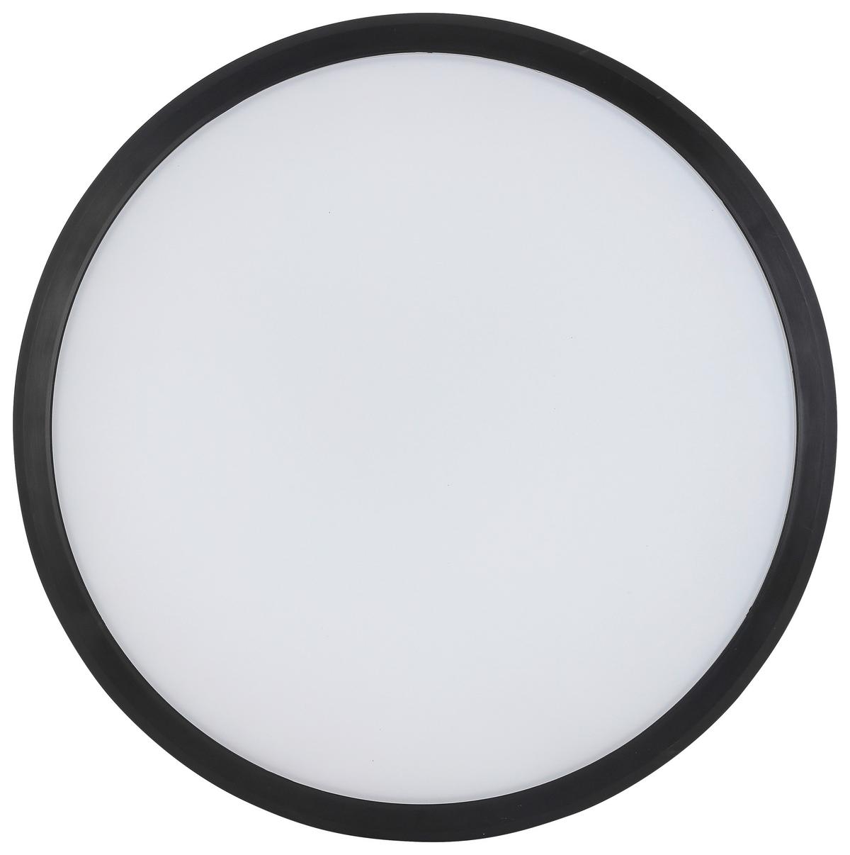LED-Deckenleuchte Dorika Ø 26,5 cm mit Bewegungsmelder - Schwarz/Weiß, MODERN, Kunststoff (26,5/6,5cm) - Luca Bessoni