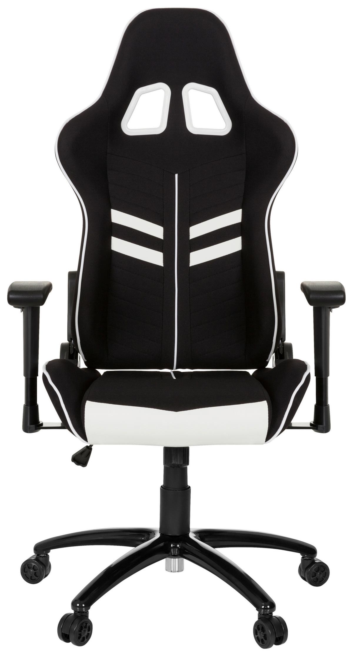 Gamingstuhl League Pro I Schwarz/weiß - Schwarz/Weiß, MODERN, Kunststoff/Textil (72/138/63cm) - MID.YOU