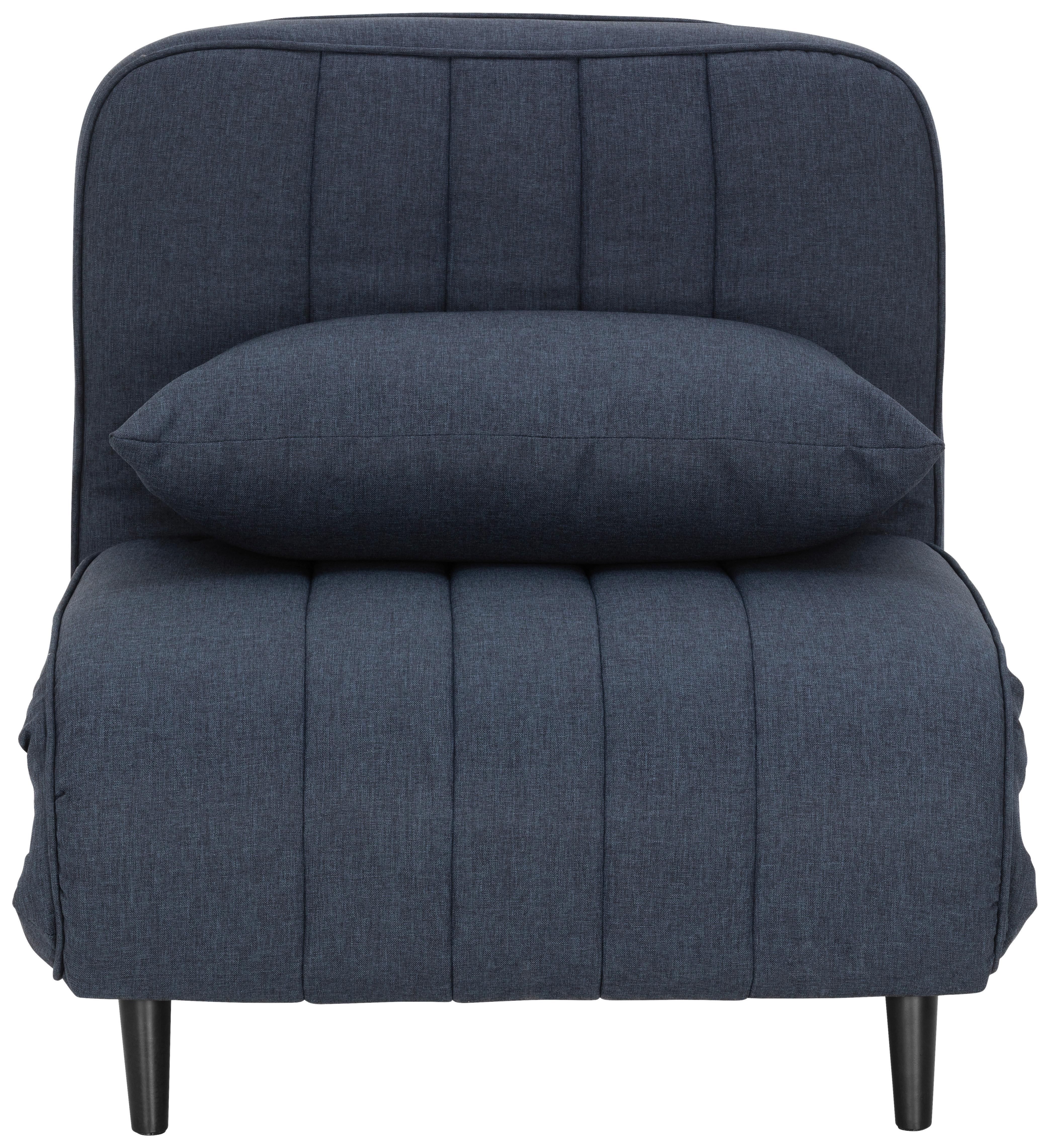 Schlafsessel Bastl - Blau/Schwarz, MODERN, Textil (79/82/82cm) - MID.YOU