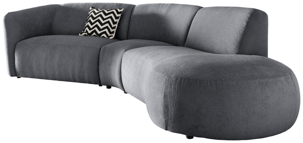 Ecksofa Jesi, Anthrazit S: 276x182 Cm - Anthrazit/Schwarz, MODERN, Textil (276/182cm) - Livetastic
