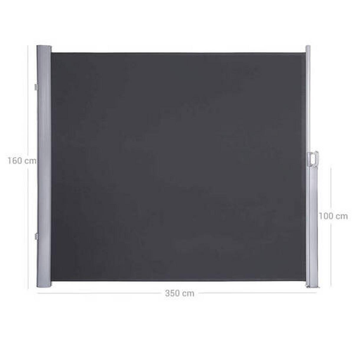 Markise Anthrazit Alufarben Bxh: 350x160 Cm - Anthrazit/Alufarben, Basics, Textil/Metall (350/160cm) - Modante