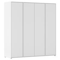 Drehtürenschrank Nabila Weiß B: 187 cm - Weiß, MODERN, Holzwerkstoff (187/194/53cm) - Rauch Möbel