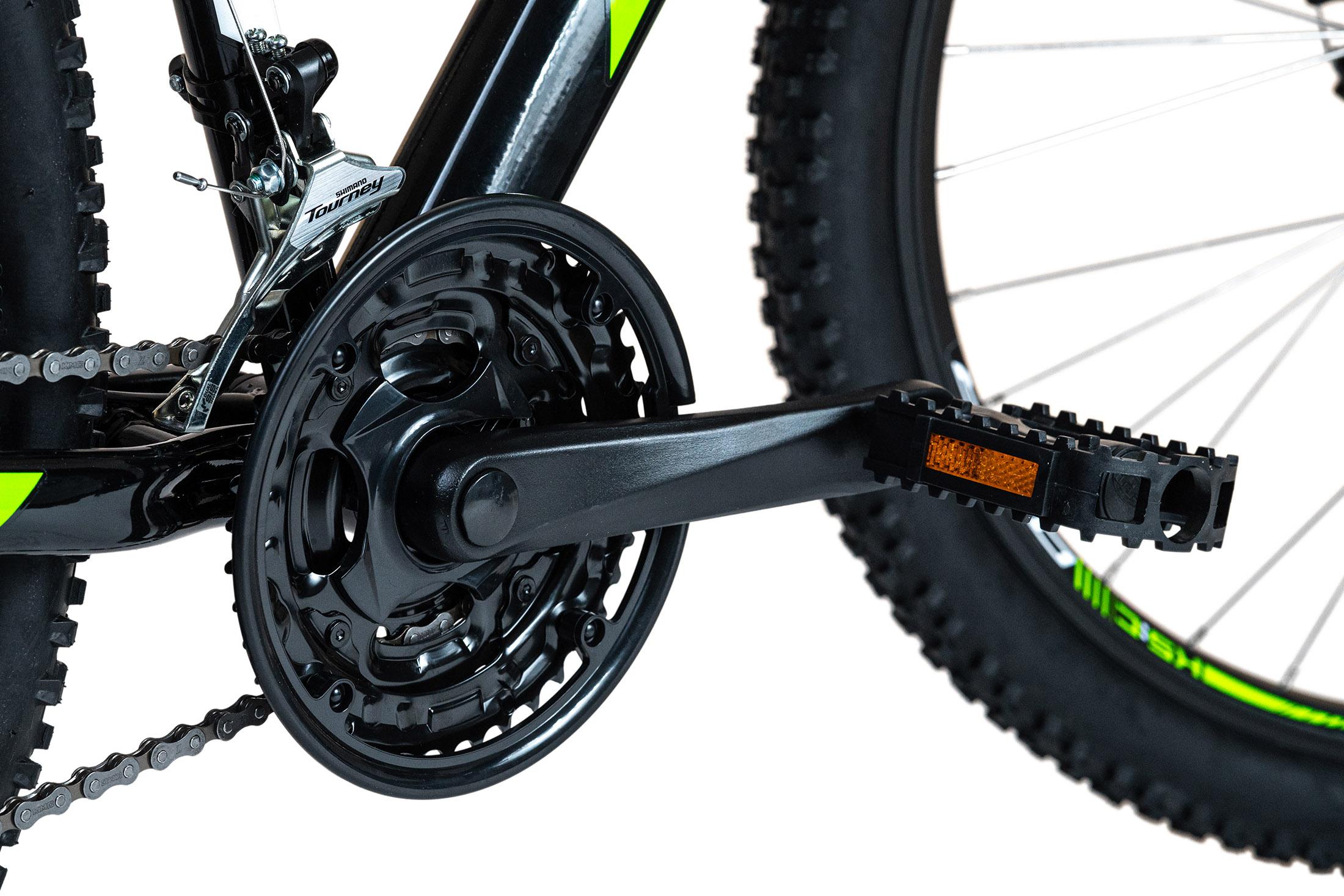 Mountainbike Hardtail 29 Zoll Sharp 21 Gänge - Schwarz/Grün, Basics, Metall (70/100/180cm) - KS Cycling