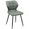 Stuhl Leana - Schwarz/Grün, LIFESTYLE, Holz/Textil (47/82/59cm) - Livetastic