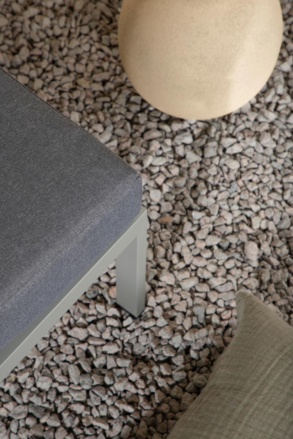 Loungeeckteil Copacabana - Pastellgrün/Grau, KONVENTIONELL, Metall (74/65/74cm) - Gardenson