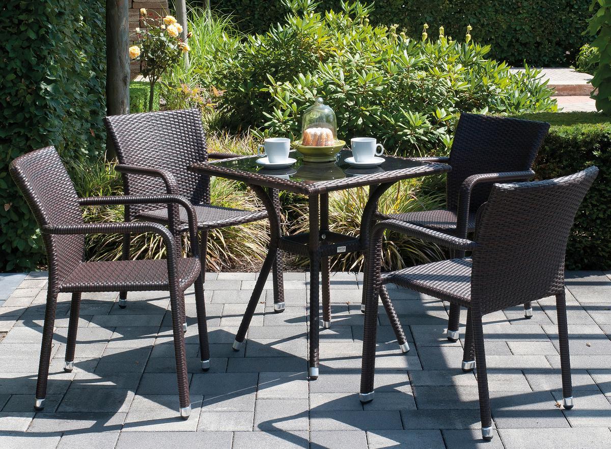 Stapelsessel 120117 - Braun, MODERN, Kunststoff/Metall (56/83/60cm) - Siena Garden