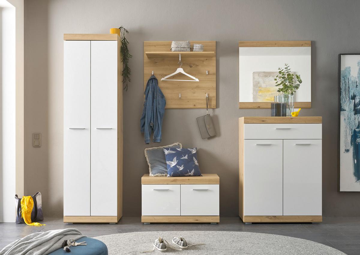 Wandspiegel Nola Eiche Artisan B: 80 Cm - Eiche Artisan, Design, Glas/Holzwerkstoff (80/75/2cm) - MID.YOU