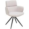 Armlehnstuhl Elis Webstoff Beige, B: 62 cm - Beige/Schwarz, KONVENTIONELL, Textil/Metall (62/89/62cm) - Livetastic