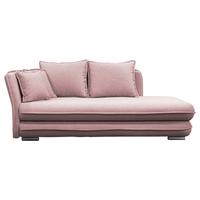 Liege Latte Rosa inkl. Bettkasten Ottomane Links - Silberfarben/Rosa, Design, Textil (107/84-99/224cm) - MID.YOU