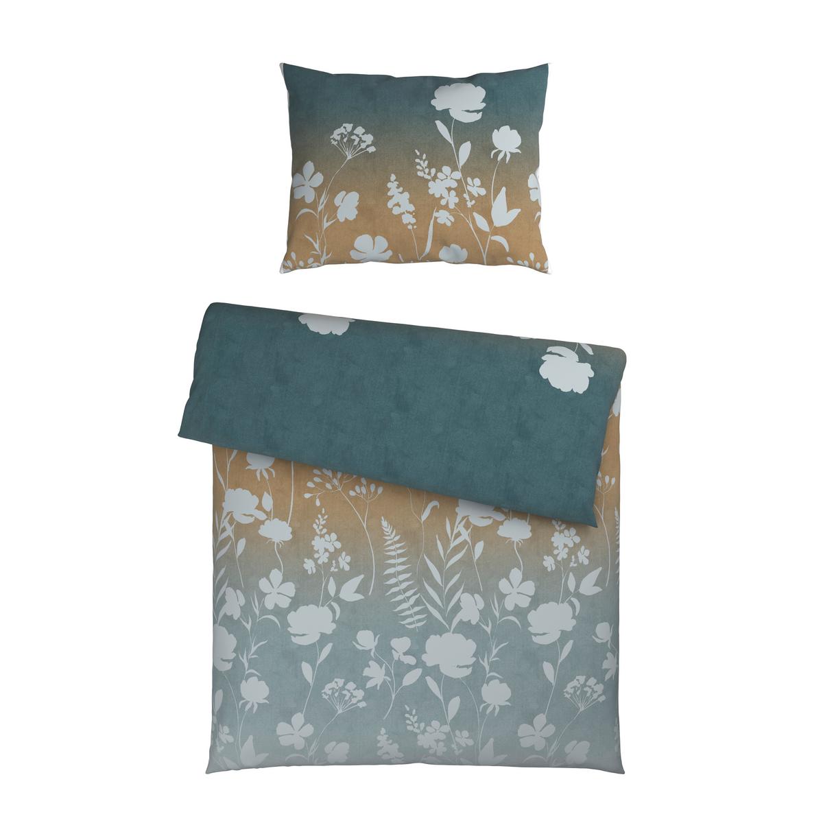 BETTWÄSCHE MAREN - Blau/Beige, MODERN, Textil - Luca Bessoni