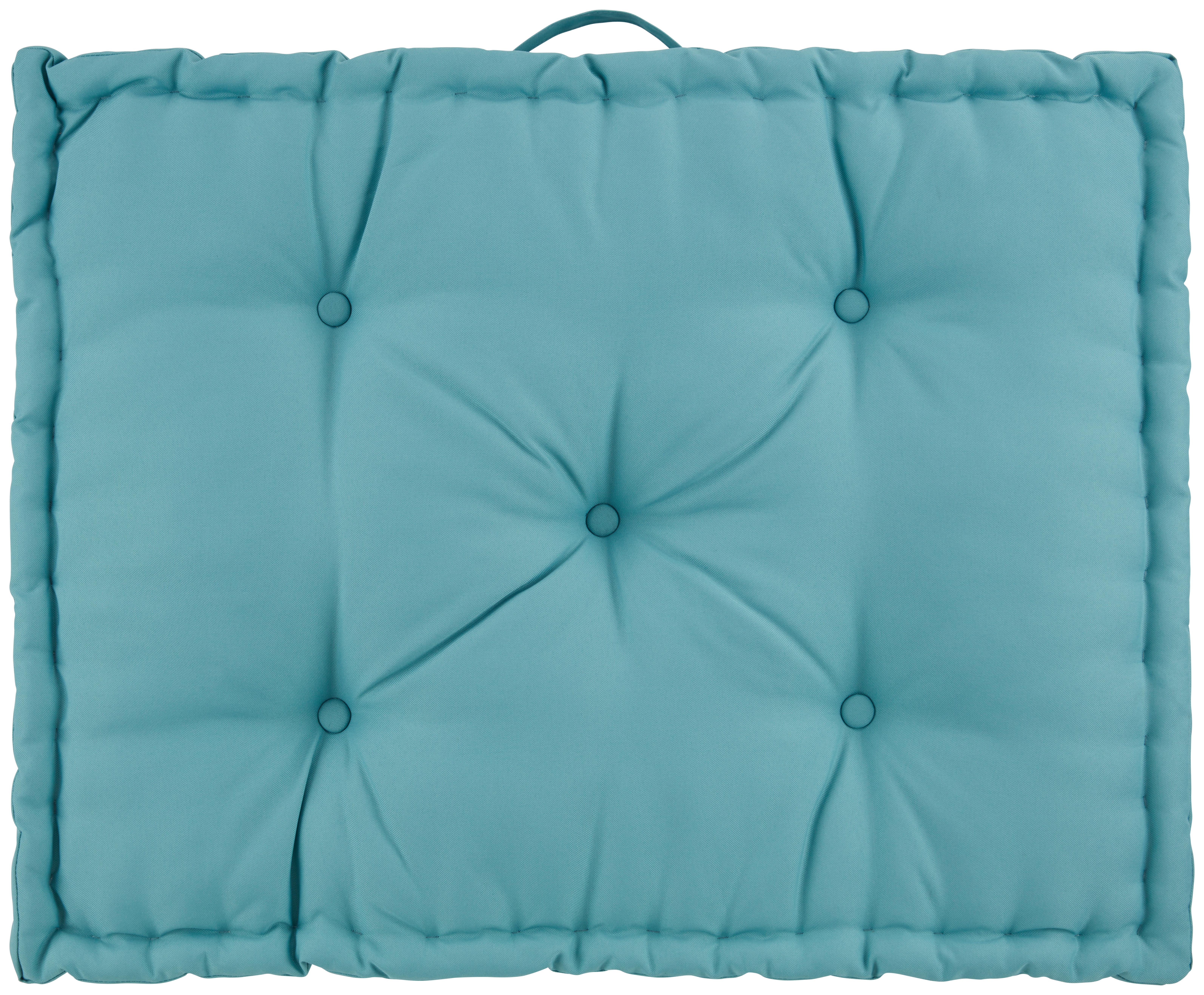 Sedák Na Paletový Nábytok Tropical, 60/80/12cm - tyrkysová, Konvenčný, textil (60/80/12cm) - Modern Living