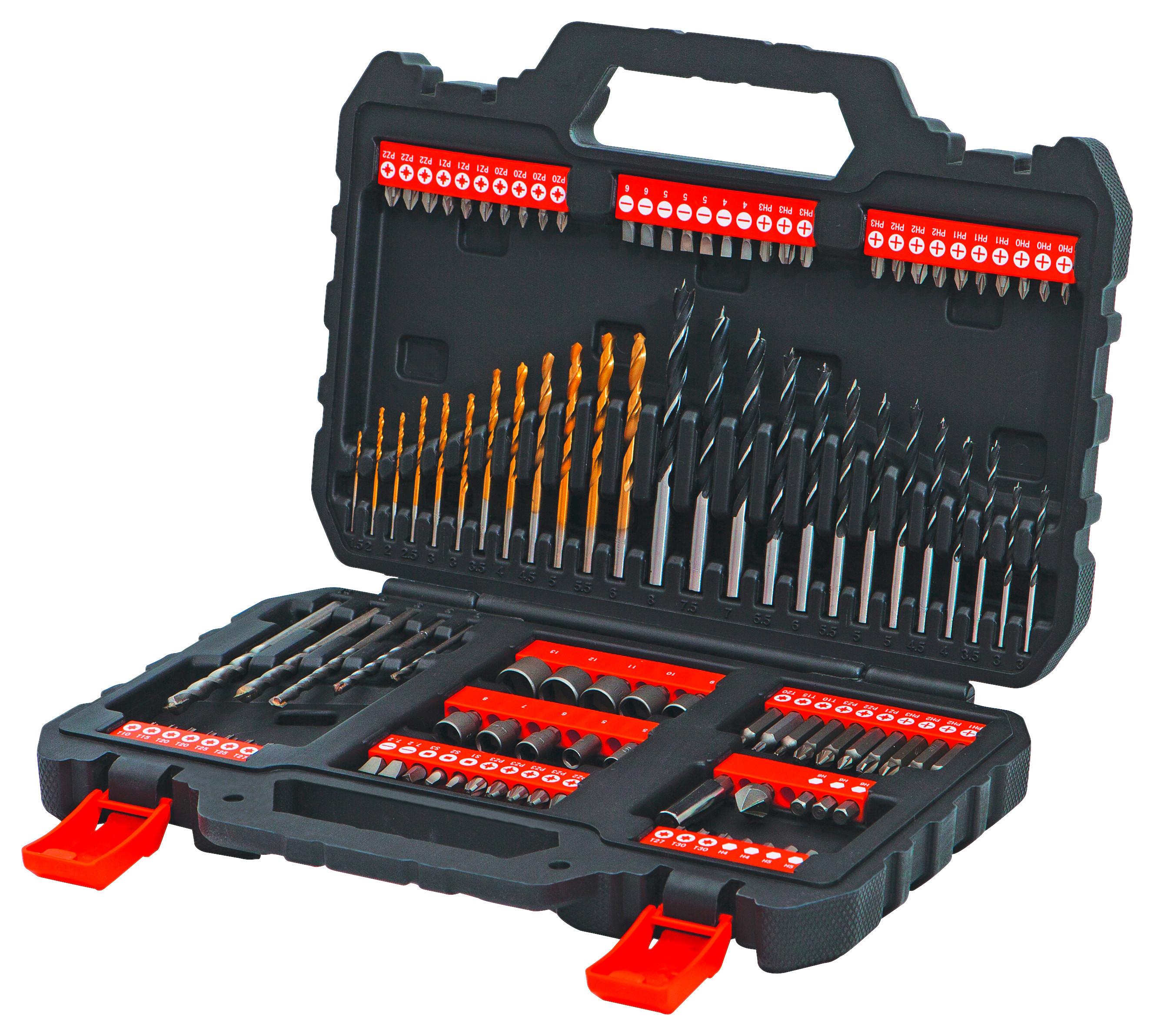 Bitset 108-teilig Inkl. Schnelladapter - Schwarz/Orange, Basics (22/6,6/31,5cm)