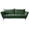 Sofa Ankona Grün/Schwarz, 225 cm - Schwarz/Grün, Design, Textil (225/86/95cm) - MID.YOU
