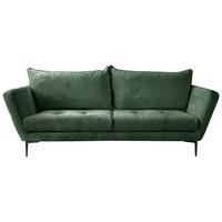 Sofa Ankona Grün/Schwarz, 225 cm - Schwarz/Grün, Design, Textil (225/86/95cm) - MID.YOU