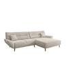 Ecksofa Chenille Beige S: 290x166 cm - Wildeiche/Beige, MODERN, Textil (290/166cm) - MID.YOU