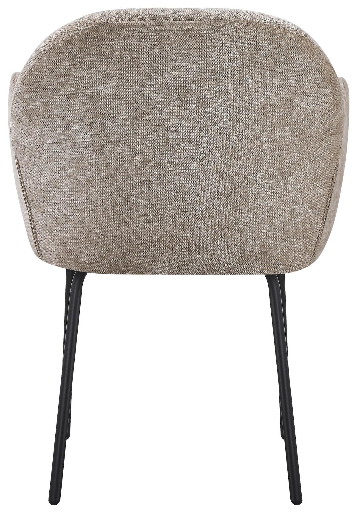 STOLIČKA S PODRÚČKAMI FIONA - čierna/béžová, Design, kov/textil (63/82/60cm) - Mömax