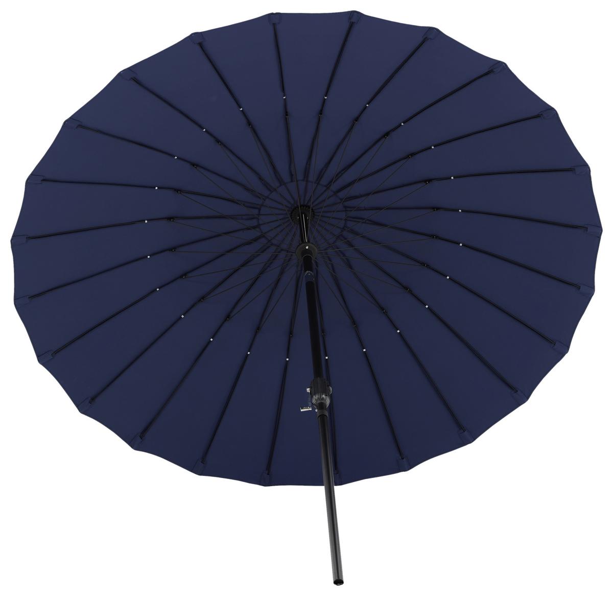 Sonnenschirm Palmetto DM: 270 cm H: 249cm Blau - Blau, KONVENTIONELL (270/270cm) - Gardenson