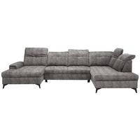Sedacia súprava U SIERRA, pravá, sivobéžová INFINITY - čierna/sivobéžová, Modern, kov/textil (364/90-106/181-230cm) - Mömax