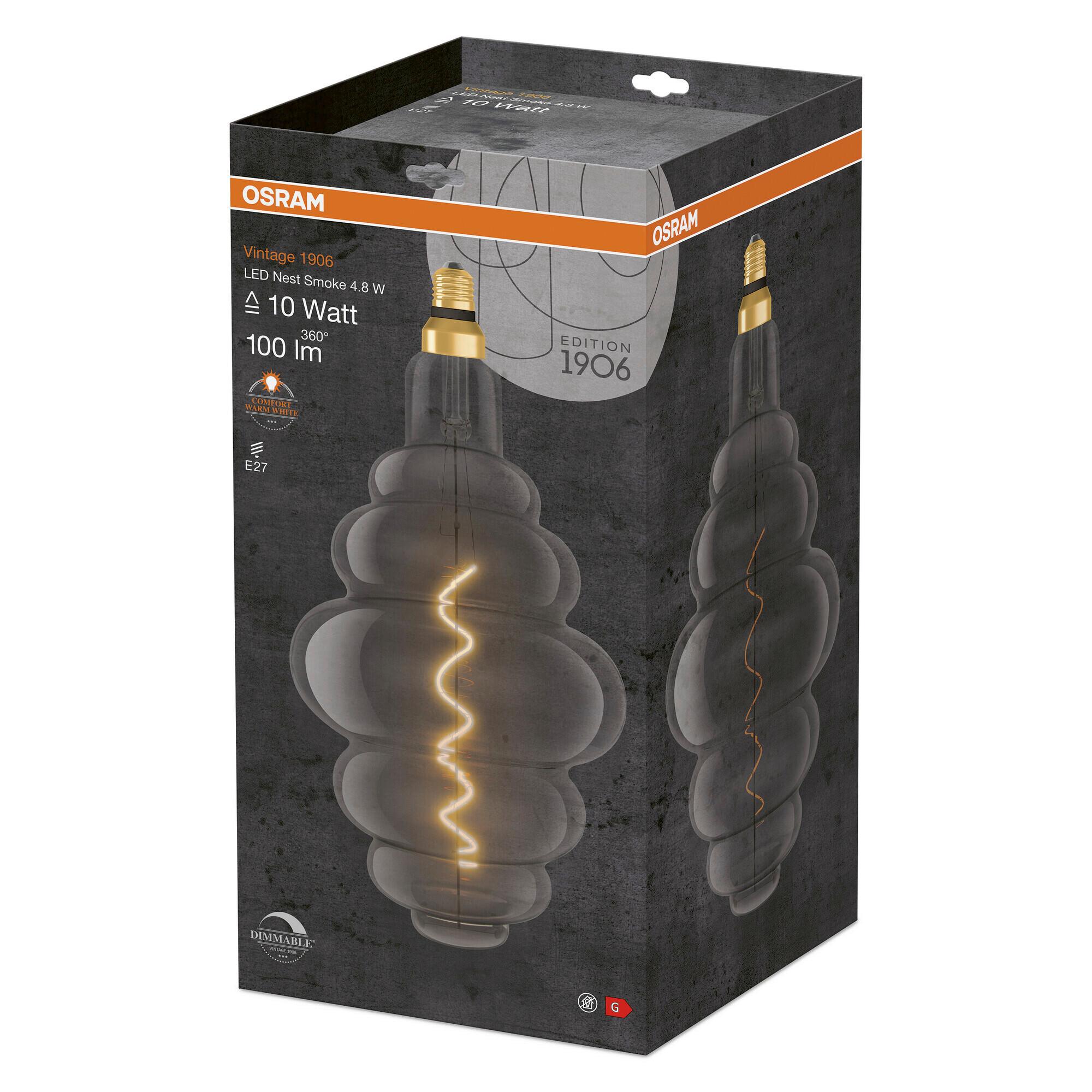 LED-Leuchtmittel Vintage 1906 Led Dim 10  4.8 W - Hellgrau, Basics, Glas (20/40,5cm) - Osram