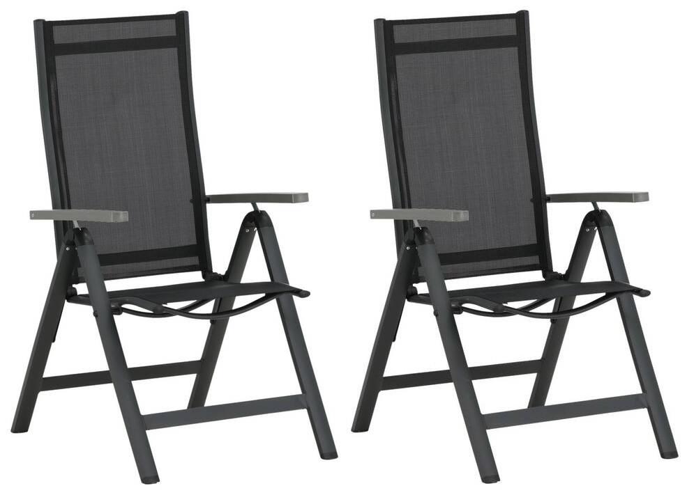 Gartensessel-Set Albany - Schwarz, KONVENTIONELL, Metall (59/109,5/67cm) - Gardenson