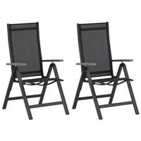 Gartensessel-Set Albany Aluminium - Schwarz, KONVENTIONELL, Metall (59/109,5/67cm) - Gardenson