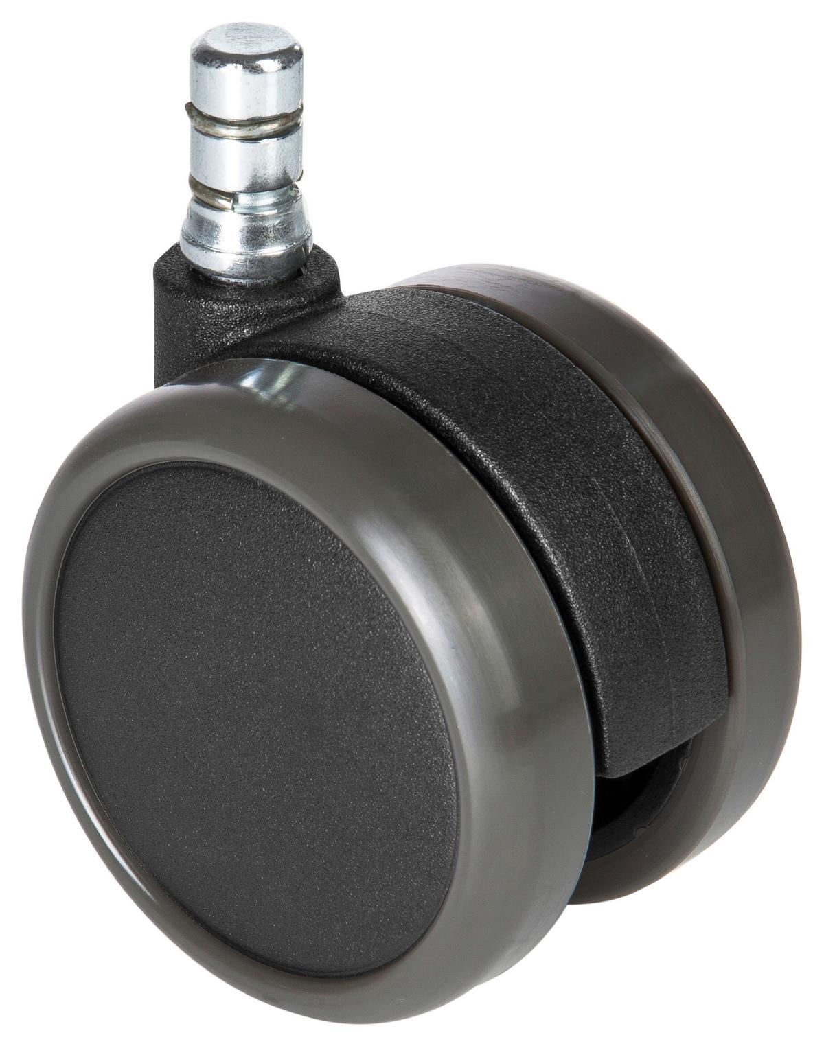 Bürostuhlrollen Rolo Schwarz Ø 6,5 cm 5er-Set - Schwarz, Basics, Kunststoff/Metall (5/7/6,5cm) - MID.YOU