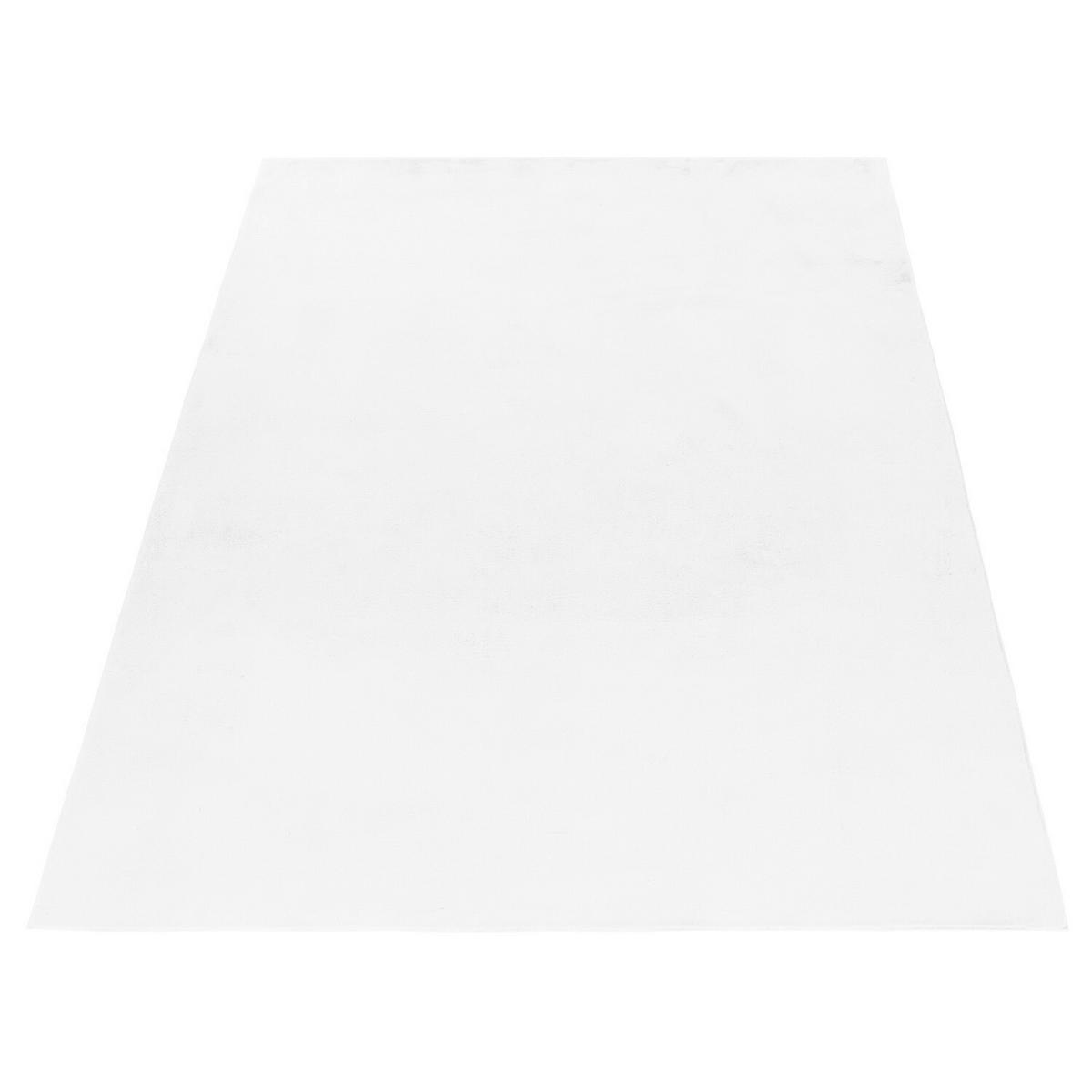 Hochflorteppich, Weiß, F: 20mm Pouffy - Weiß, Basics, Textil (120/170cm)
