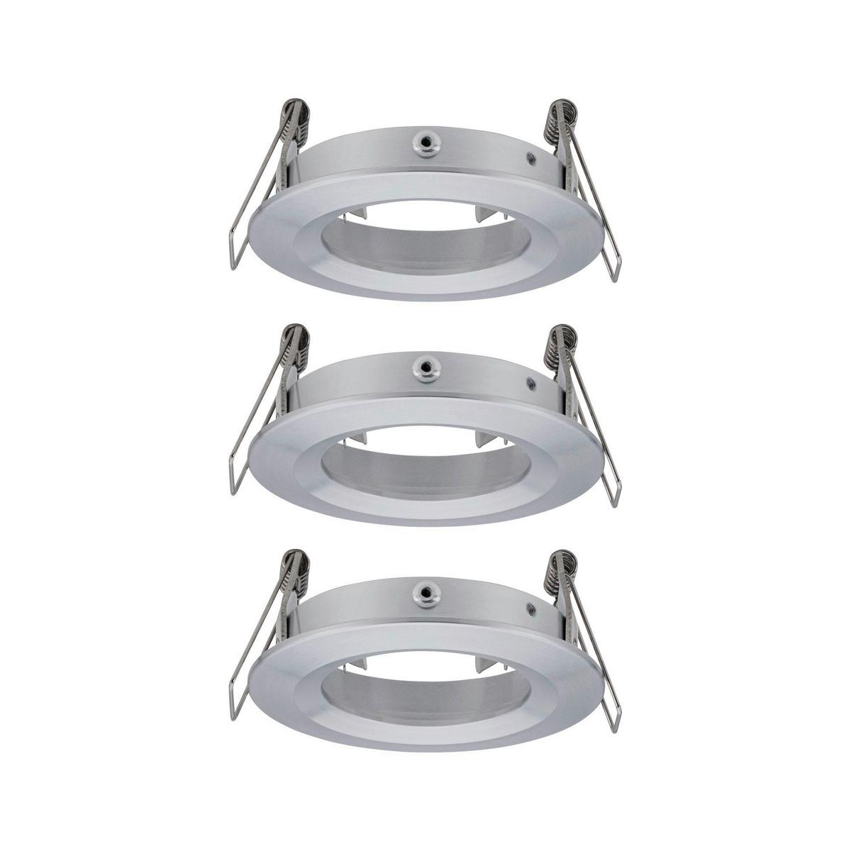 Deckenleuchte 3er-Set Ø 8,4 cm 3-Flammig - Alufarben, Basics, Metall (8,4cm) - Paulmann